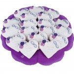 Söz-Nişan Kurabiyesi 6 ( Kalp- Mor Güllü ) Söz-Nişan Kurabiyesi 6 ( Kalp- Mor Güllü )